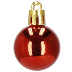 Vianočné banky červeno-zlaté mix - sada 42ks