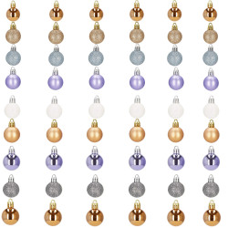 Vianočné banky farebné mix - 3cm, maxi sada 54ks