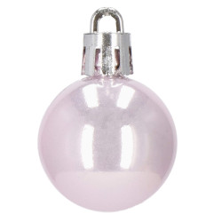 Vianočné banky ružovo-zlaté mix - 3cm, maxi sada 54ks