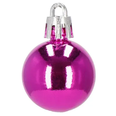 Vianočné banky ružovo-zlaté mix - 3cm, maxi sada 54ks