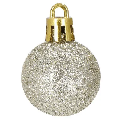 Vianočné banky ružovo-zlaté mix - 3cm, maxi sada 54ks