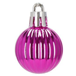 Vianočné banky ružovo-zlaté mix - 3cm, maxi sada 54ks