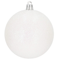 Vianočné banky bielo-strieborné mix - 8cm, sada 30ks