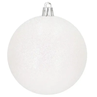 Vianočné banky bielo-strieborné mix - 8cm, sada 30ks