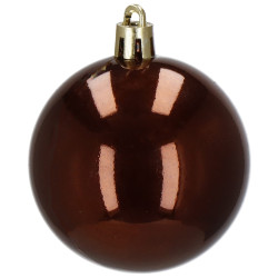 Vianočné banky hnedé mix - 6cm, sada 20ks