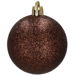 Vianočné banky hnedé mix - 6cm, sada 20ks