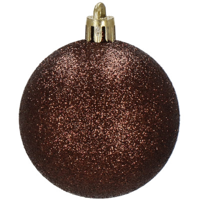 Vianočné banky hnedé mix - 6cm, sada 20ks