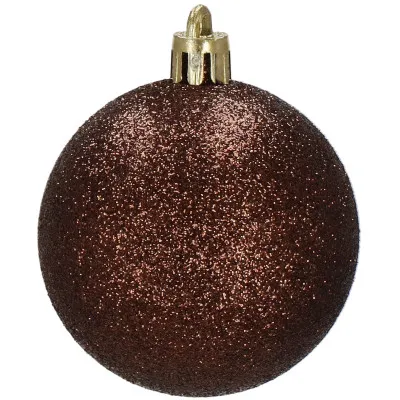 Vianočné banky hnedé mix - 6cm, sada 20ks