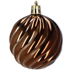 Vianočné banky hnedé mix - 6cm, sada 20ks