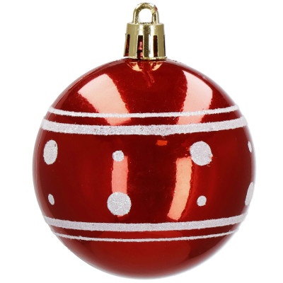 Vianočné banky červeno-zelené mix - sada 42ks