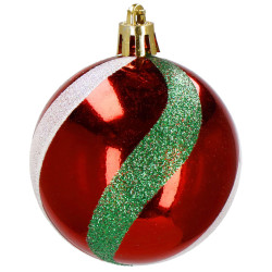 Vianočné banky červeno-zelené mix - sada 42ks