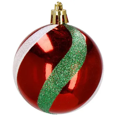 Vianočné banky červeno-zelené mix - sada 42ks