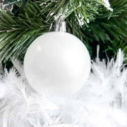 Vianočné ozdoby biele mix - sada 33ks