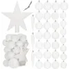Vianočné ozdoby biele mix - sada 33ks