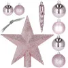 Vianočné ozdoby ružové mix - sada 33ks