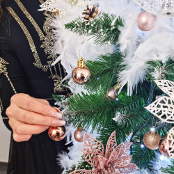 Vianočné ozdoby ružové mix - sada 33ks