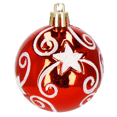 Maxi 101 dielna sada vianočných ozdôb červená