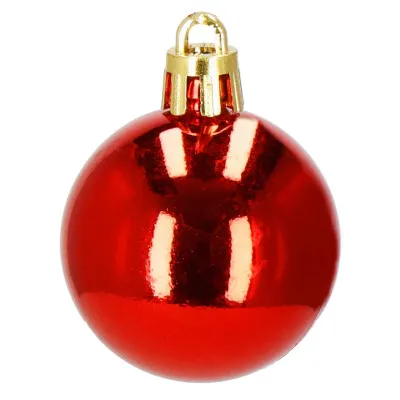 Maxi 101 dielna sada vianočných ozdôb červená