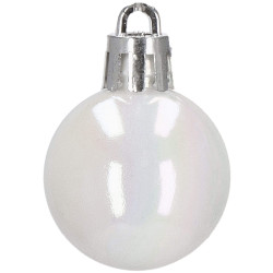 Vianočné ozdoby ružovo-biele mix - sada 38ks