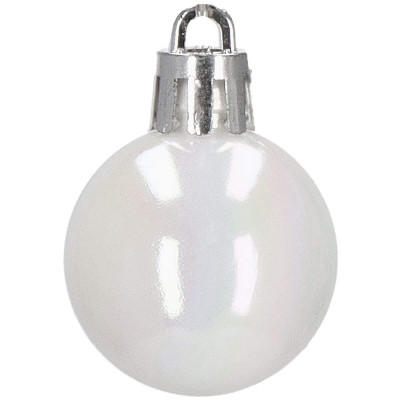 Vianočné ozdoby ružovo-biele mix - sada 38ks