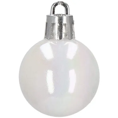 Vianočné ozdoby ružovo-biele mix - sada 38ks