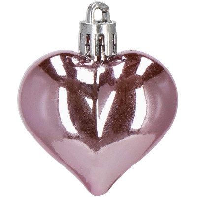 Vianočné ozdoby ružovo-biele mix - sada 38ks