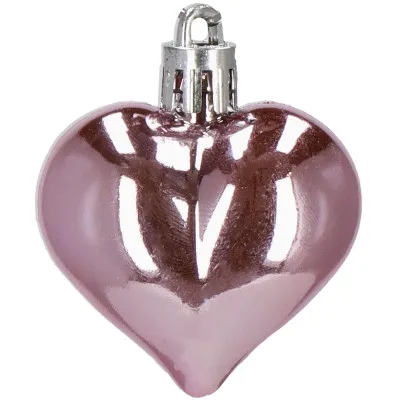 Vianočné ozdoby ružovo-biele mix - sada 38ks