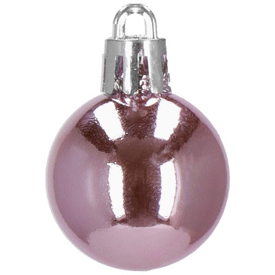 Vianočné ozdoby ružovo-biele mix - sada 38ks