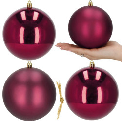 Vianočné banky XL vínovej mix - 12cm, sada 4ks