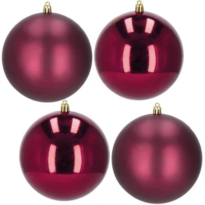 Vianočné banky XL vínovej mix - 12cm, sada 4ks