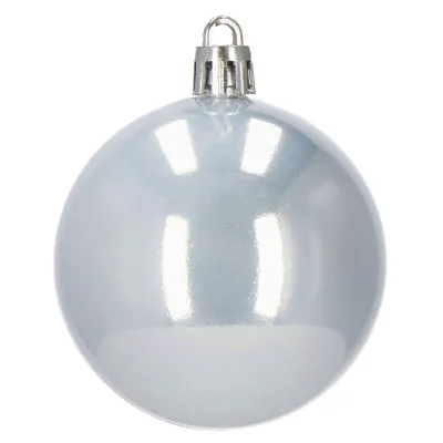 Vianočné banky červeno-strieborné mix - 6cm, sada 24ks