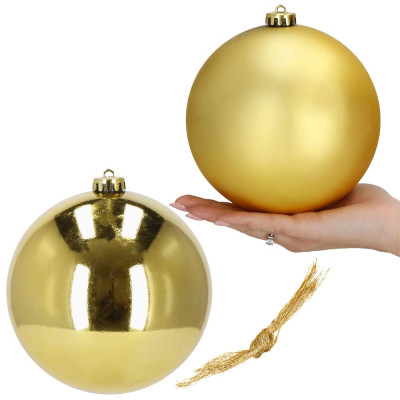 Vianočné banky XXL zlaté mix - 15cm, sada 2ks