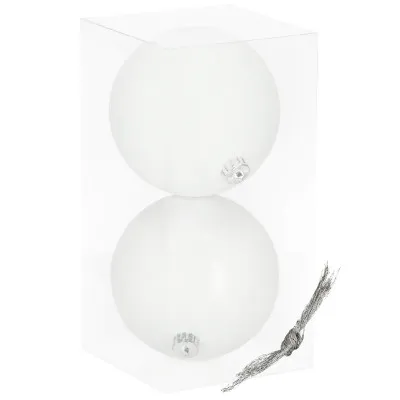 Vianočné banky XXL biele mix - 15cm, sada 2ks