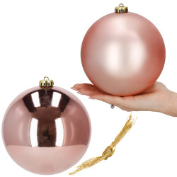 Vianočné banky XXL ružové mix - 15cm, sada 2ks