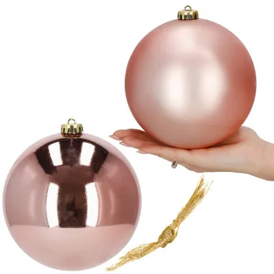 Vianočné banky XXL ružové mix - 15cm, sada 2ks