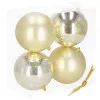 Vianočné banky XL zlato-strieborné mix - 12cm, sada 4ks