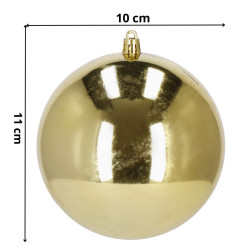 Vianočné banky zlaté gule mix - 10cm, sada 6ks