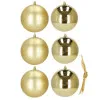 Vianočné banky zlaté gule mix - 10cm, sada 6ks