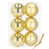 Vianočné banky zlaté gule mix - 10cm, sada 6ks