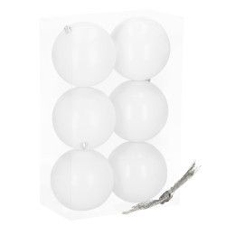 Vianočné banky snehové gule mix - 10cm, sada 6ks