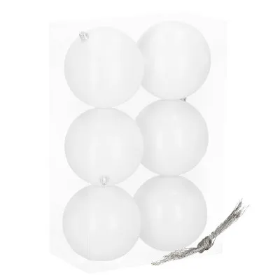 Vianočné banky snehové gule mix - 10cm, sada 6ks
