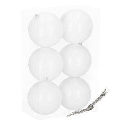 Vianočné banky snehové gule mix - 10cm, sada 6ks