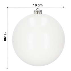 Vianočné banky snehové gule mix - 10cm, sada 6ks