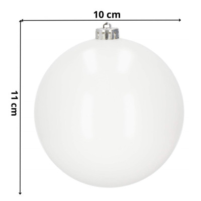 Vianočné banky snehové gule mix - 10cm, sada 6ks