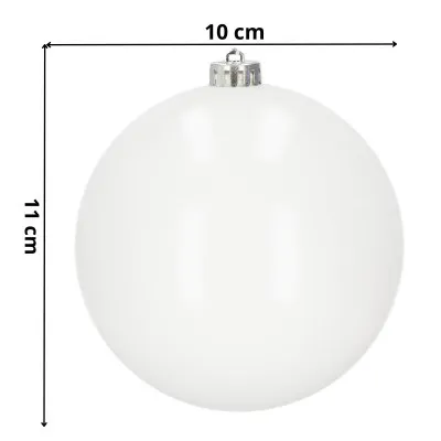 Vianočné banky snehové gule mix - 10cm, sada 6ks