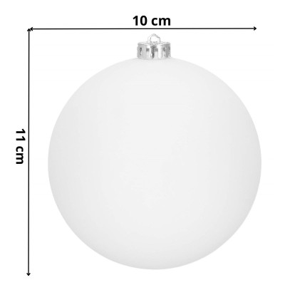 Vianočné banky snehové gule mix - 10cm, sada 6ks
