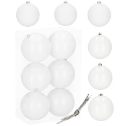 Vianočné banky snehové gule mix - 10cm, sada 6ks