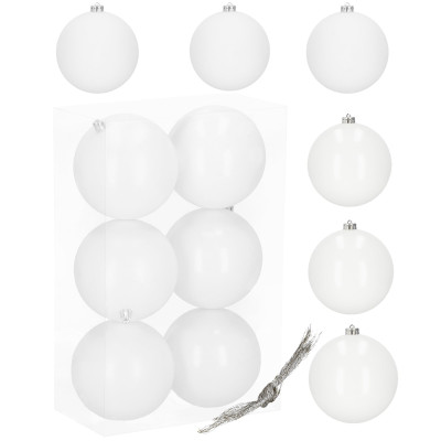 Vianočné banky snehové gule mix - 10cm, sada 6ks