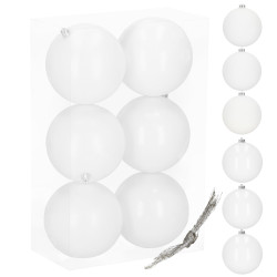 Vianočné banky snehové gule mix - 10cm, sada 6ks