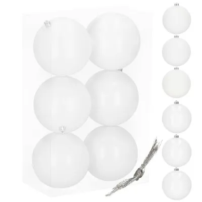 Vianočné banky snehové gule mix - 10cm, sada 6ks